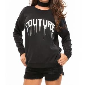 NEW SOUTH PARADE couture raglan sweatshirt in black